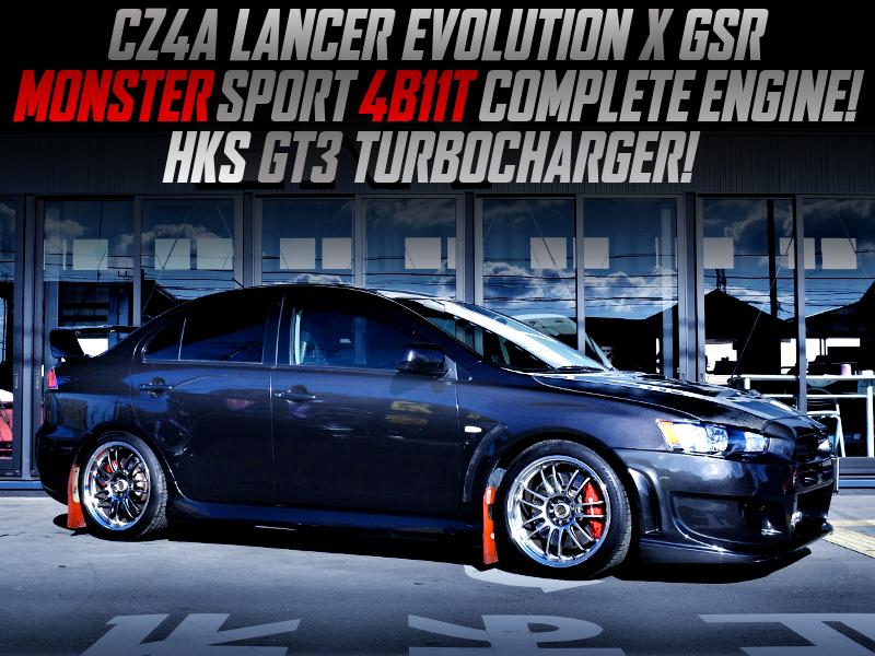 MOSTER SPORT 4B11T with HKS GT3 TURBO into CZ4A EVO 10 GSR.