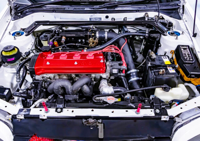 1.5L STROKED 4E-FTE With CT9 HIGH FLOW TURBO into JAM RACING EP91 STARLET ENGINE ROOM.
