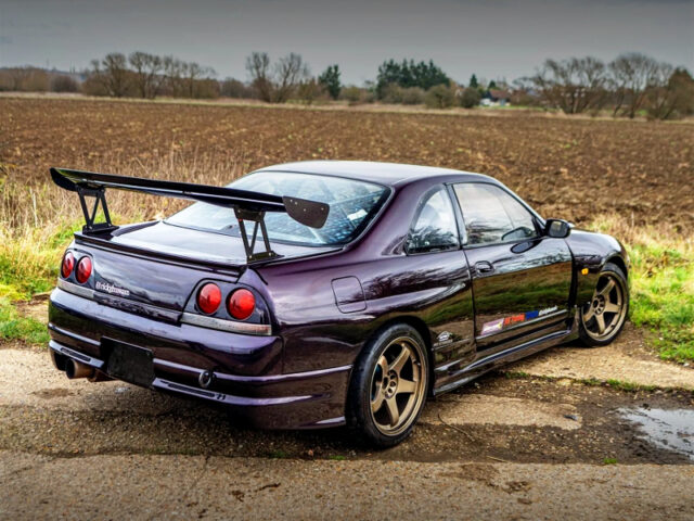 REAR EXTERIOR of TRIAL RED TIGER R33GT-R.