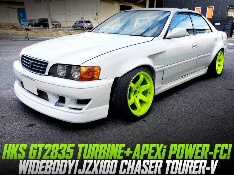 1JZ-GTE with HKS GT2835 TURBO and POWER-FC ECU into JZX100 CHASER TOURER-V.