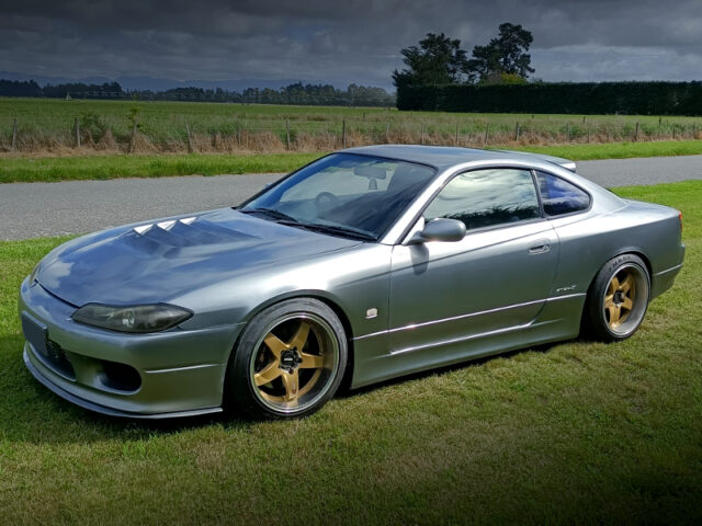 FRONT LEFT-SIDE EXTERIOR of GRAY S15 SILVIA.