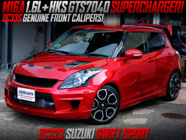 M16A with HKS GTS7040 SUPERCHARGER into ZC32S SUZUKI SWIFT SPORT.