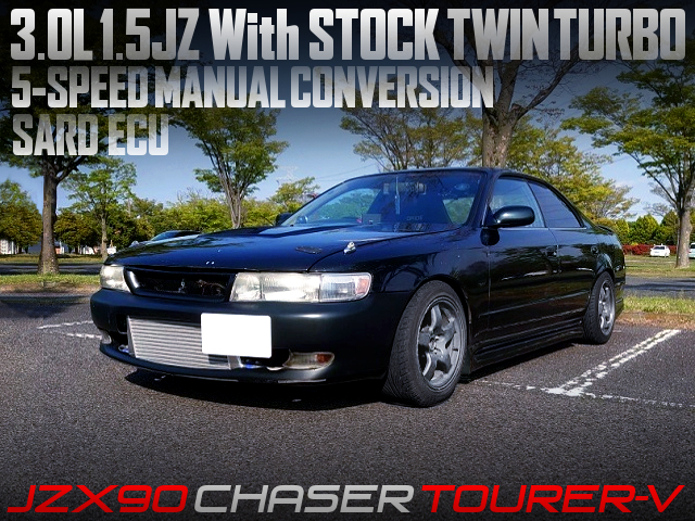 3.0L 1.5JZ With STOCK TWIN TURBO into JZX90 CHASER TOURER-V.
