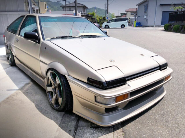 FRONT EXTERIOR of NORTH AMERICA MODEL AE86 COROLLA GT-S.