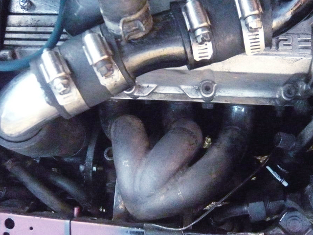 EXHAUST MANIFOLD on F6A TWIN CAM TURBO ENGINE.