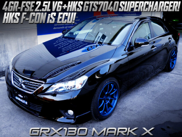 HKS GTS7040 SUPERCHARGED 4GR-FSE into GRX130 MARK X.