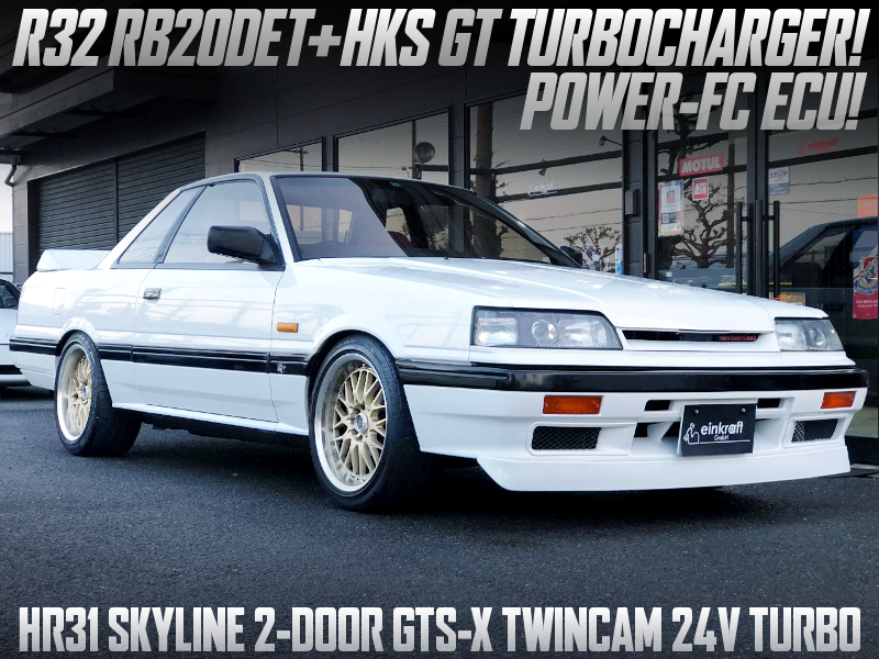 R32 RB20DET With HKS GT TURBINE and POWER-FC ECU into HR31 SKYLINE 2-DOOR.