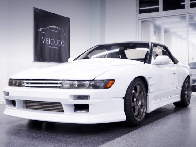 FRONT EXTERIOR of WIDEBODY S13 SILVIA CONVERTIBLE.