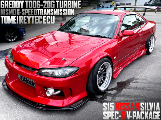 WIDE BODIED, TD06-20G SINGLE TURBOCHARGD, NISMO 6-SPEED TRANSMISSION into S15 SILVIA SPEC-R V-PACKAGE.