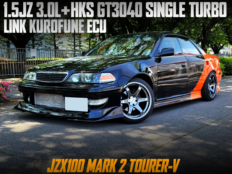 1.5JZ GT3040 SINGLE TURBO and LINK KUROFUNE ECU into JZX100 MARK 2 TOURER-V.