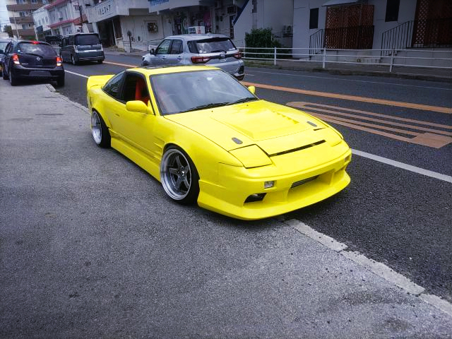 FRONT EXTERIOR of YELLOW 180SX.