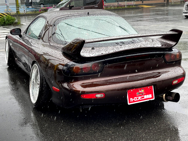 REAR EXTERIOR of BROWN FD3S RX7.