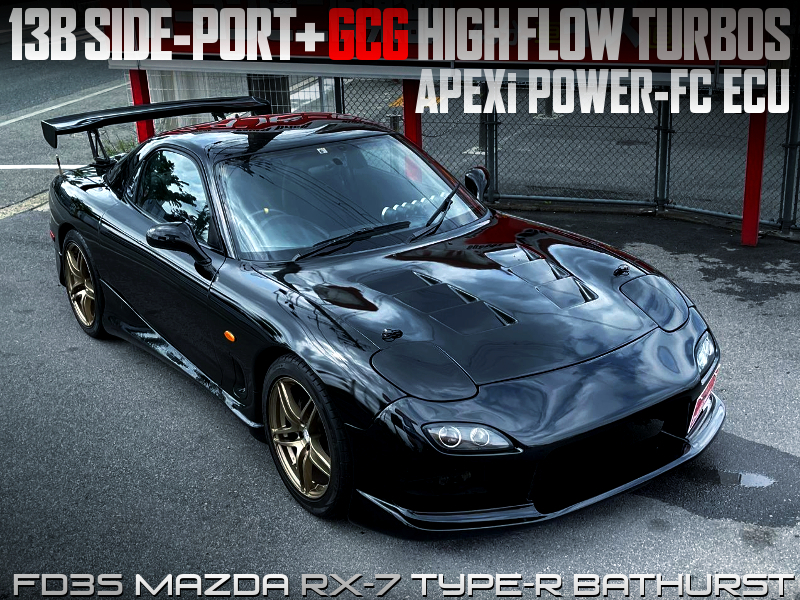 13B SIDE-PORT With GCG HIGH-FLOW TURBOS into FD3S RX-7 TYPE-R BATHURST.