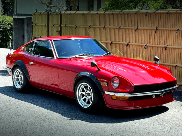 FRONT EXTERIOR of RED S31 FAIRLADY Z.