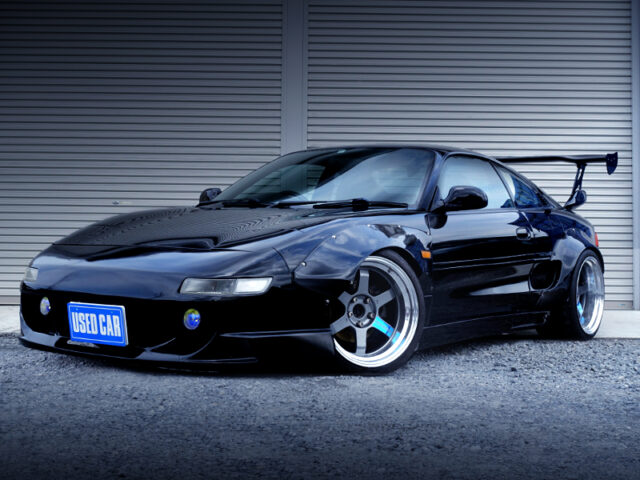 FRONT EXTERIOR OF WIDE BODY SW20 MR2 GT-S.