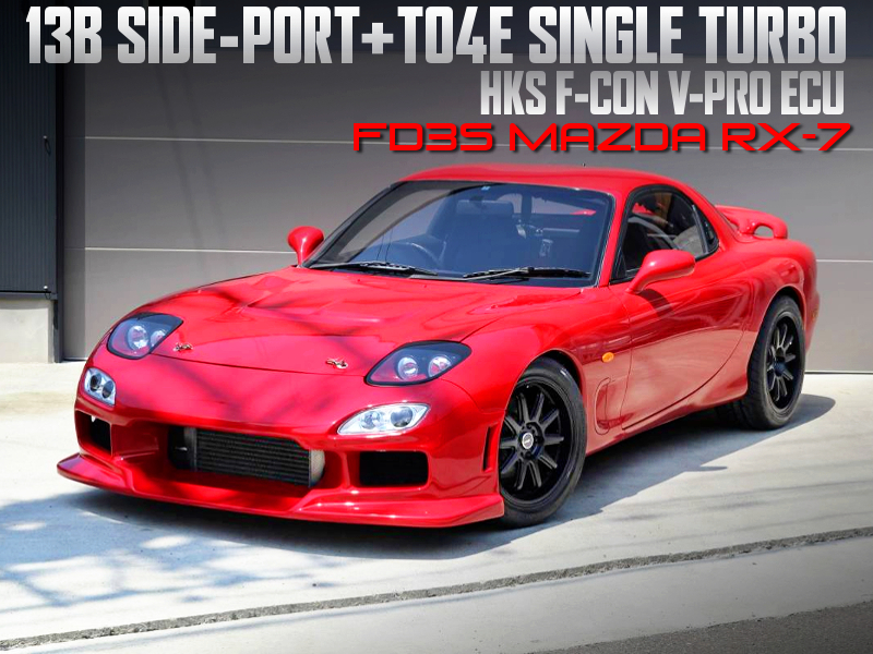 13B SIDE PORT With TO4E SINGLE TURBO into FD3S RX-7.