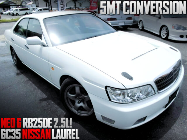 RB25DE ENGINE With 5-SPEED MANUAL TRANSMISSION CONVERSION into GC35 LAUREL.