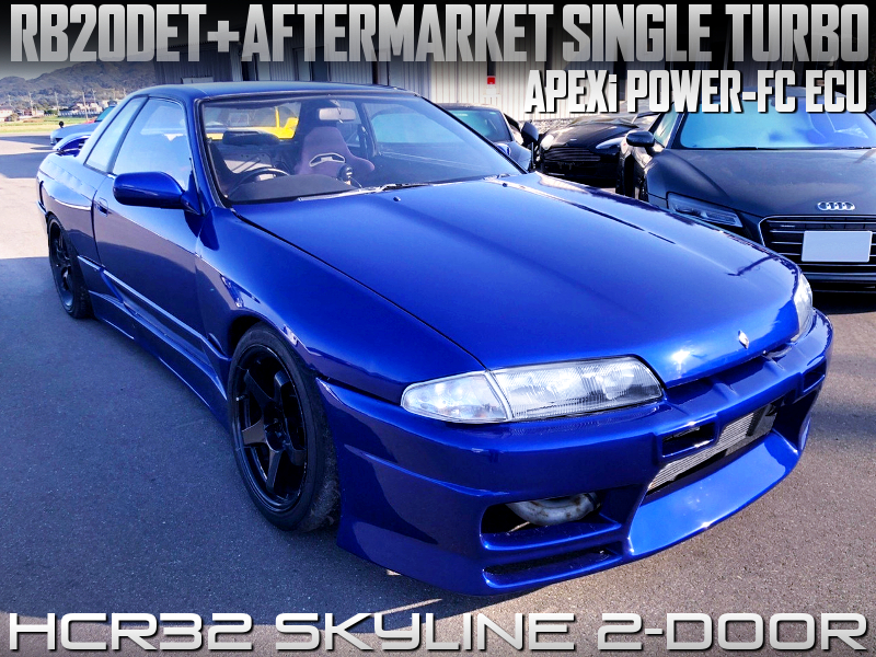 RB20DET With AFTERMARKET TURBO and POWER-FC ECU into HCR32 SKYLINE 2-DOOR.