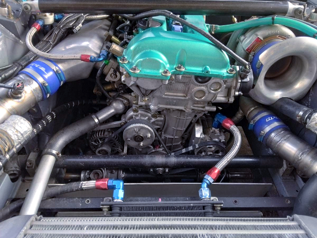 2.2L STROKED SR20DET With AFTERMARKET SINGLE TURBO.