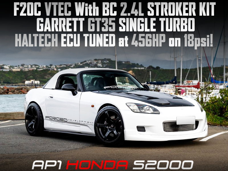 2.4L STROKED F20C VTEC With GT35 SINGLE TURBO into AP1 S2000.