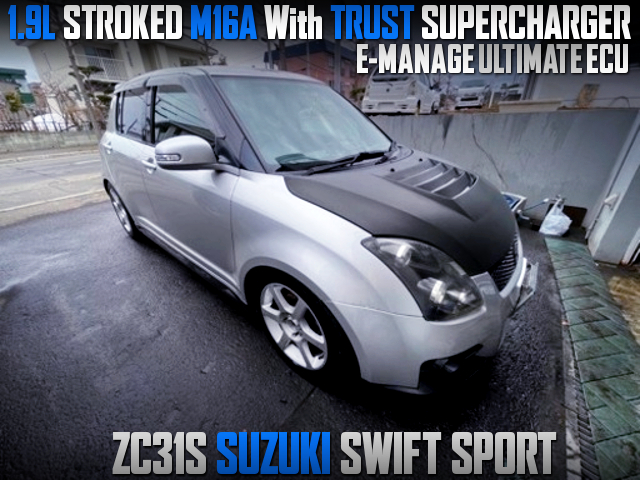 1.9L STROKED M16A With TRUST SUPERCHARGER into ZC31S SWIFT SPORT.