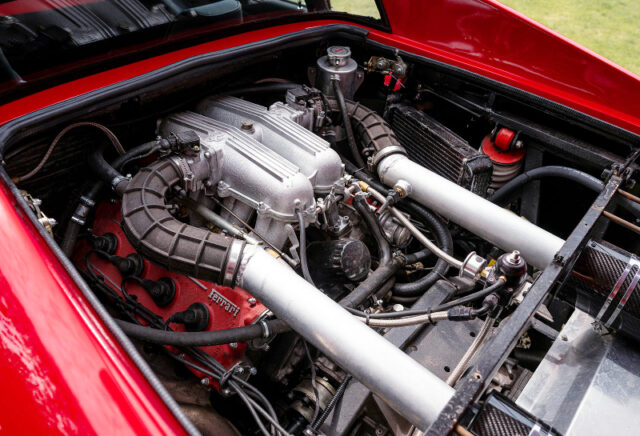 Tipo F119 3.4L V8 ENGINE into FERRARI 308 QV ENGINE ROOM.