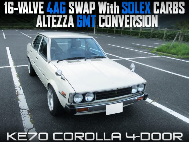 ALTEZZA 6MT CONVERSION, 16V 4AG SWAP With SOLEX CARBS into KE70 COROLLA 4-DOOR.