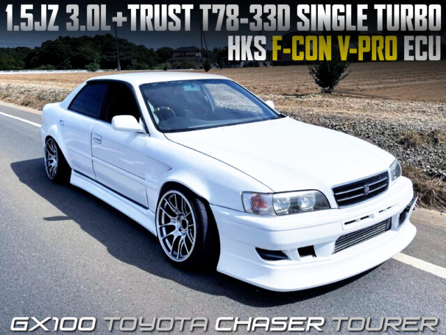 1.5JZ 3.0L With T78-33D SINGLE TURBO into GX100 CHASER TOURER.