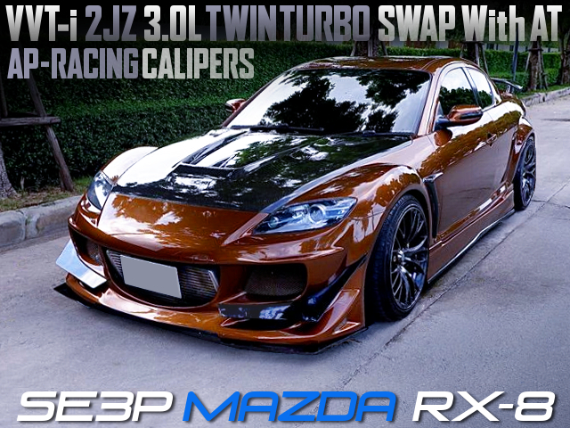 VVT-i 2JZ-GTE TWIN TURBO SWAP With AT into SE3P RX-8.