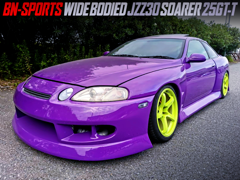 PURPLE PAINTED, BN-SPORTS WIDE BODIED JZZ30 SOARER 25GT-T.