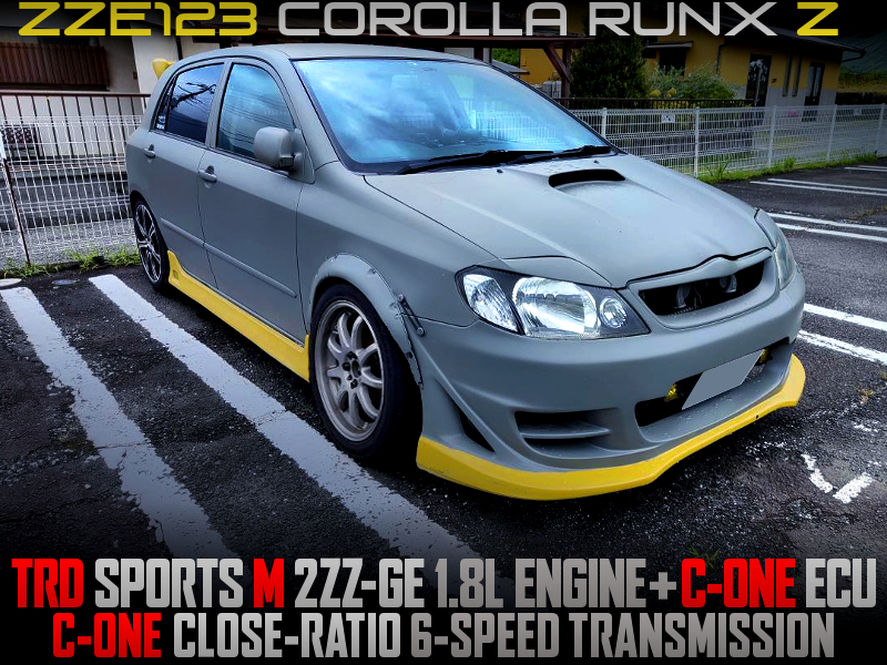 TRD SPORTS M 2ZZ-GE With C-ONE CLOSE-RATIO 6-SPEED GEARBOX into ZZE123 COROLLA RUNX Z.