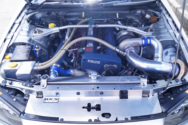 RB26 With HKS TO4Z SINGLE TURBO.