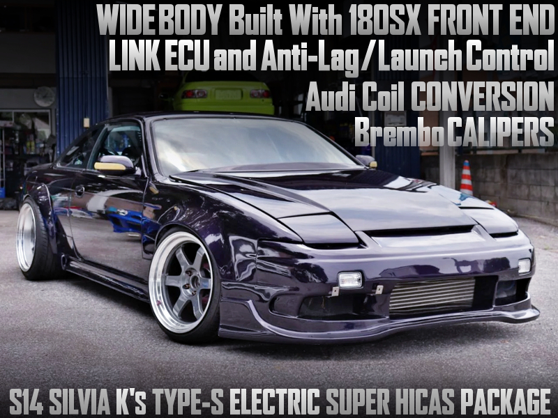 180SX FRONT END CONVERSION of S14 SILVIA K's TYPE-S ELECTRIC SUPER HICAS PACKAGE.