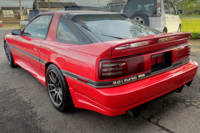 REAR EXTERIOR of LEFT-HAND DRIVE MA70 TOYOTA SUPRA.