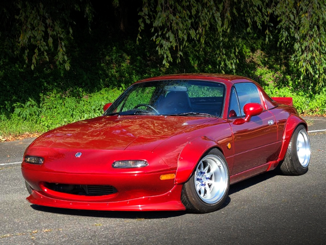 FRONT EXTERIOR of WIDEBODY NA6CE ROADSTER TURBO.
