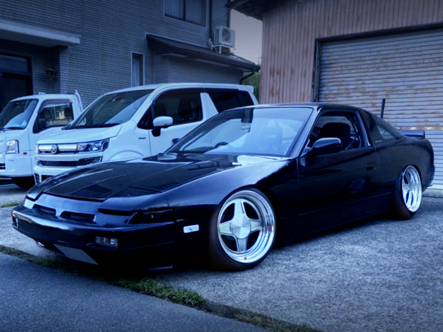 FRONT EXTERIOR of BLACK 180SX.