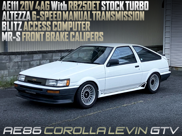 20V 4AG With TB25DET TURBO and 6MT into AE86 LEVIN GTV.