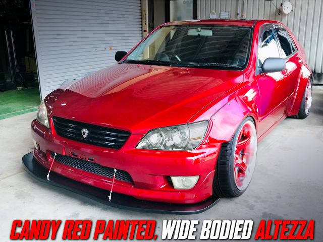 CANDY RED PAINTED, WIDE BODIED ALTEZZA RS200 L EDITION.