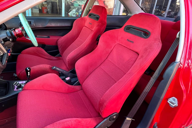 RECARO SEATS of RED 2nd Gen CIVIC COUPE.