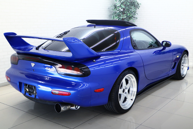 REAR EXTERIOR of BLUE FD3S RX-7 TOURING X.