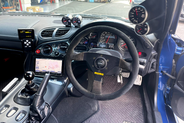 INTERIOR of BLUE FD3S RX-7 TYPE-RS.