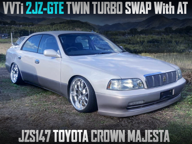 2JZ-GTE TWIN TURBO SWAP With AT into JZS147 CROWN MAJESTA.