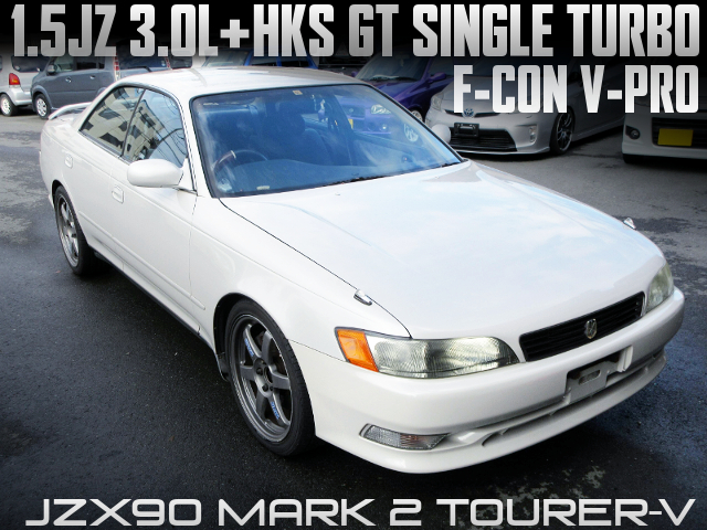1.5JZ With HKS GT SINGLE TURBO into JZX90 MARK 2 TOURER-V.