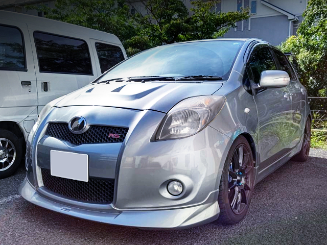 FRONT EXTERIOR of SILVER NCP91 VITZ RS.