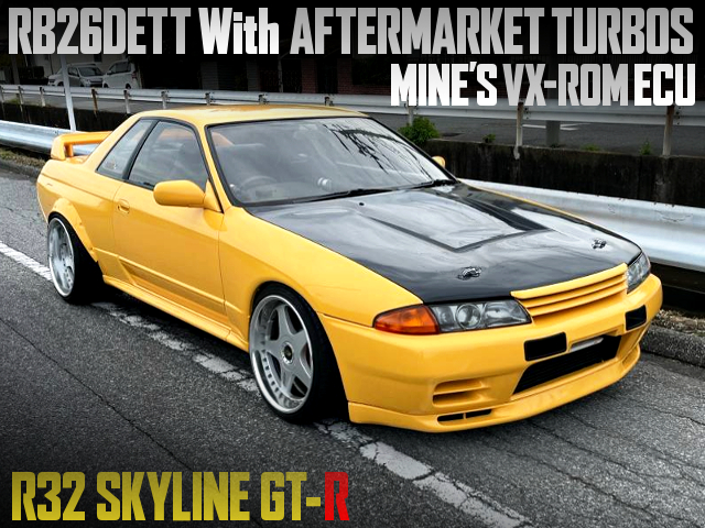 AFTERMARKET TURBOS and VX-ROM ECU into R32 GT-R.