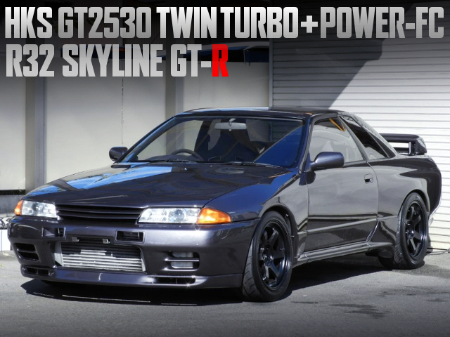 HKS GT2530 TWIN TURBO With POWER-FC into R32 GT-R.