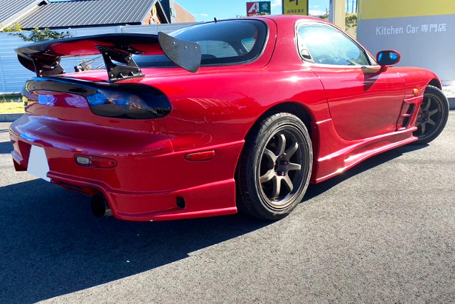 REAR EXTERIOR of RED FD3S RX-7 TYPE-RB BATHURST.