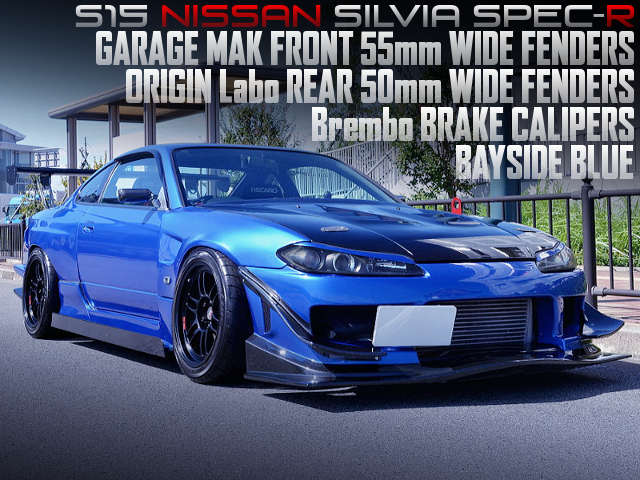 BAYSIDE BLUE PAINTED, WIDE BODIED S15 SILVIA SPEC R.