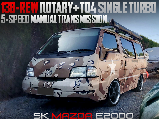 13B-REW ROTARY SWAP With TO4 SINGLE TURBO into SK MAZDA E2000.