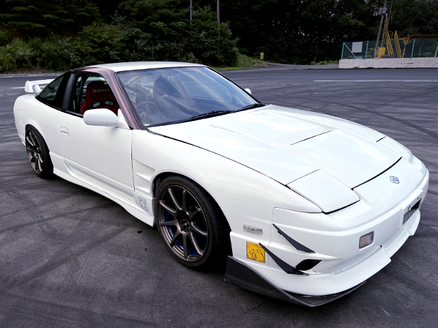FRONT EXTERIOR of WHITE 180SX TYPE-R.